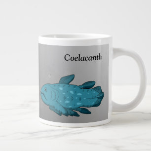 Caneca De Café Grande Caricatura Coelacanth
