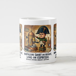 Caneca De Café Grande Caricatura Divertida do Café Napoleão - Baixinho