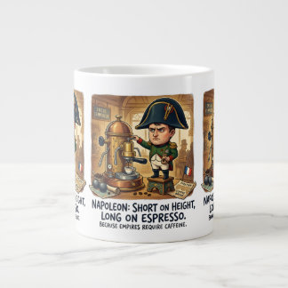 Caneca De Café Grande Caricatura Divertida do Café Napoleão - Baixinho