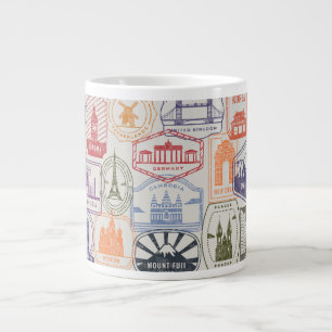 Caneca De Café Grande Carimbo postal Correio Vintage e Poste o Office