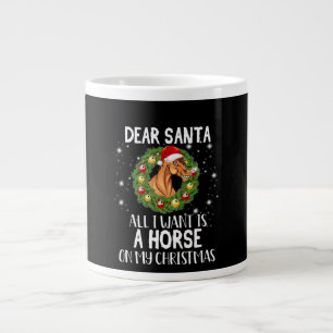 Caneca De Café Grande Caros Papais noeis, Tudo O Que Quero É Um Cavalo N