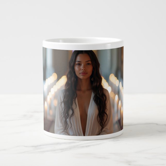 Caneca De Café Grande CARPE DIEM - Meditation - Yoga (Frente)