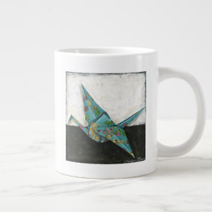 Caneca De Café Grande Carrana Origami com Designs Florais