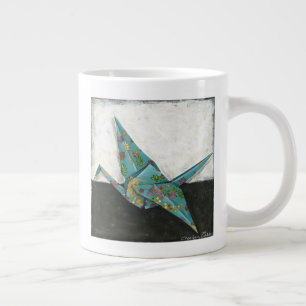 Caneca De Café Grande Carrana Origami com Designs Florais