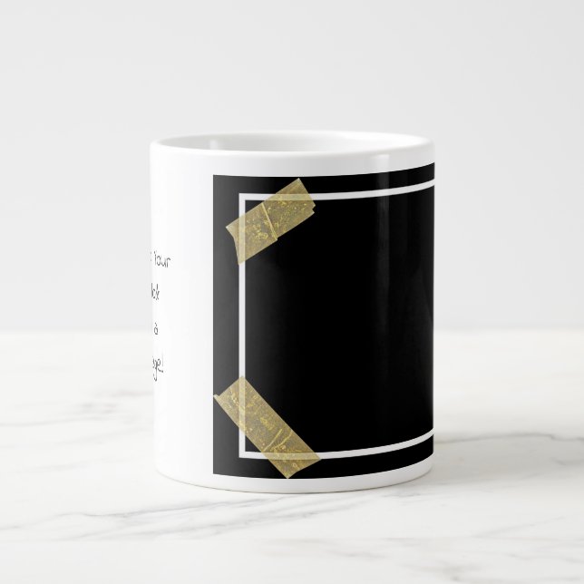 Caneca De Café Grande Carregar uma Foto com Mensagem Pessoal Personaliza (Frente)