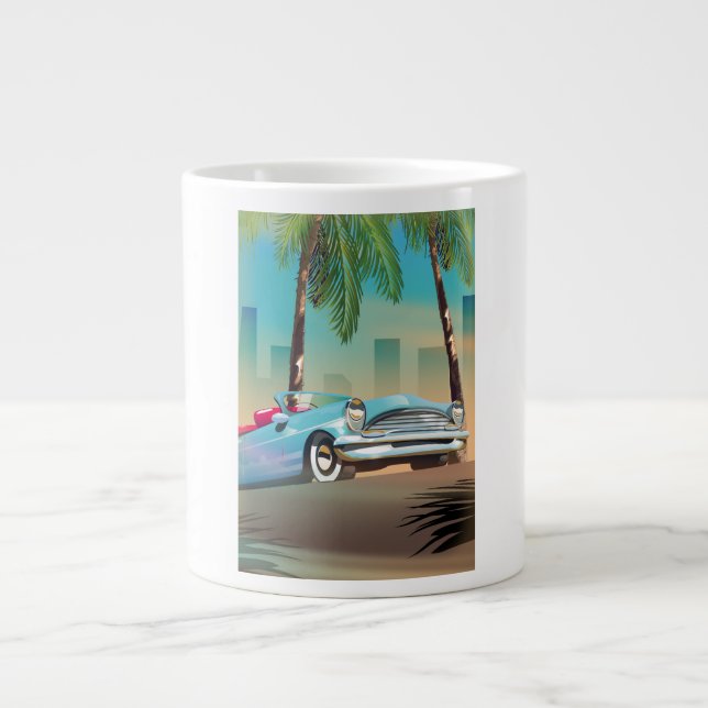 Caneca De Café Grande Carro Clássico Retro (Frente)
