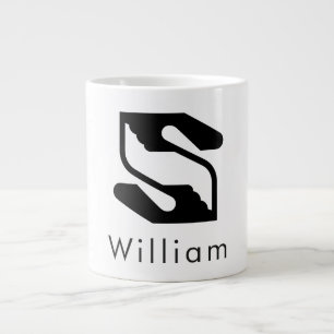 Caneca De Café Grande Carta de Aperto de Mão Profissional de Negócios S