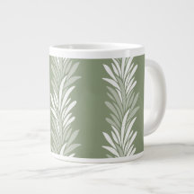 Cartão de Arte de Folhas de Palmeira Verde de Sage