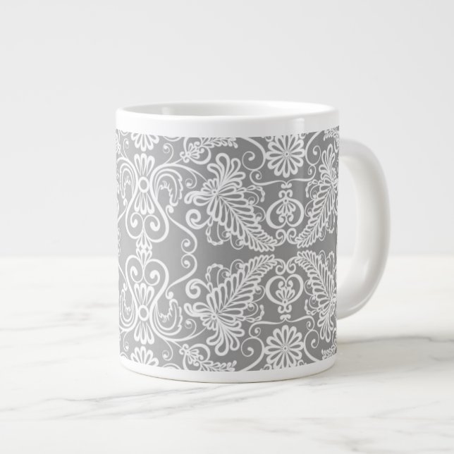 Caneca De Café Grande Cartão de casamento (Frente Esquerda)