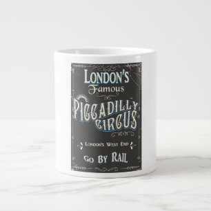Caneca De Café Grande Cartaz antigo do Piccadilly Circus Londres