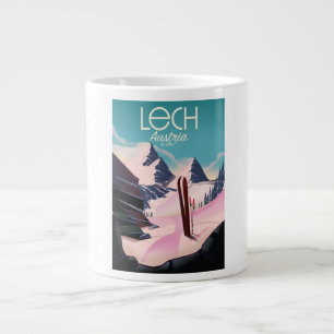 Caneca De Café Grande Cartaz de esqui Lech Áustria.