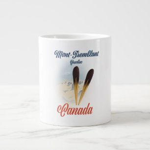 Caneca De Café Grande Cartaz de esqui Mont-Tremblant Québec.