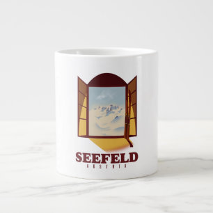 Caneca De Café Grande Cartaz de esqui Seefeld Áustria
