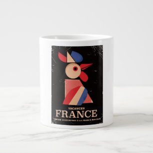 Caneca De Café Grande Cartaz de férias antigo da França