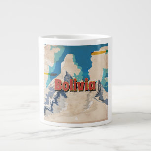 Caneca De Café Grande Cartaz de Viagem Antigo da Bolívia