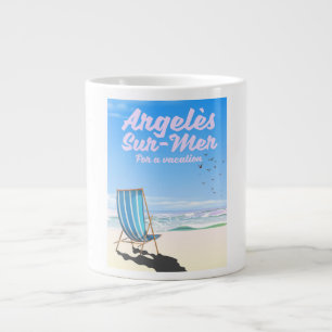 Caneca De Café Grande cartaz de viagem argelès-sur-mer França