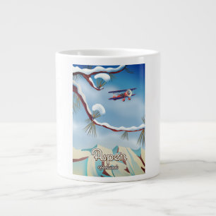 Caneca De Café Grande Cartaz de viagem Aspen Colorado
