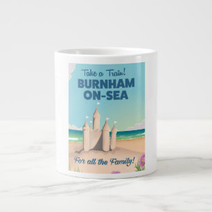 Caneca De Café Grande cartaz de viagem castelo de areia de BURNHAM-ON-SE