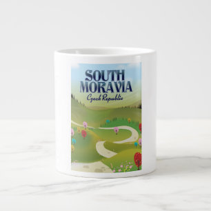 Caneca De Café Grande cartaz de viagem da Morávia do Sul República Tchec
