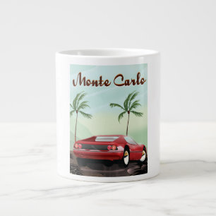 Caneca De Café Grande cartaz de viagem de carro esportivo de Monte Carlo