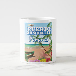 Caneca De Café Grande cartaz de viagem de férias em Puerto Armuelles Pan