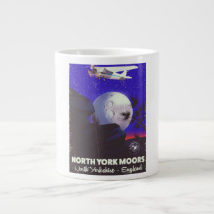 Caneca De Café Grande Cartaz de viagem de North York Moors Inglaterra