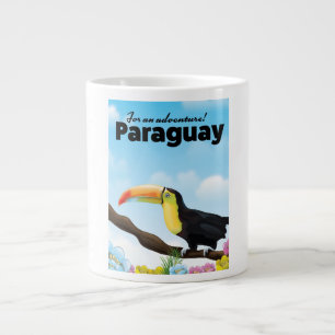 Caneca De Café Grande Cartaz de viagem do Tucano do Paraguai