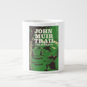 Caneca De Café Grande Cartaz de viagem John Muir Trail Califórnia.