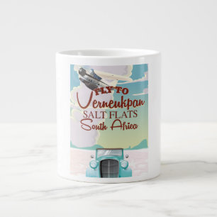 Caneca De Café Grande Cartaz de viagem para Verneukpan Salt Flats África