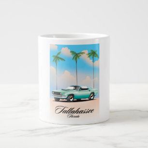 Caneca De Café Grande Cartaz de viagem Tallahassee Flórida.