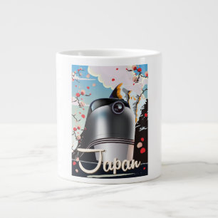 Caneca De Café Grande Cartaz de viagem vintage de trem Japão.