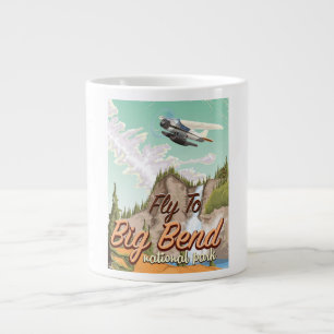 Caneca De Café Grande Cartaz de viagem vintage do parque nacional Big Be