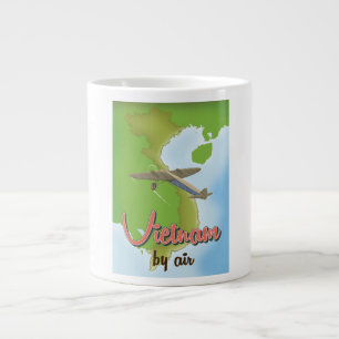 Caneca De Café Grande Cartaz de viagem vintage do Vietnã