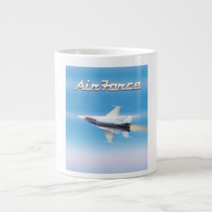 Caneca De Café Grande Cartaz do Avião a Jato da Força Aérea