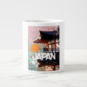 Caneca De Café Grande Cartaz do edifício Japão pôr do sol