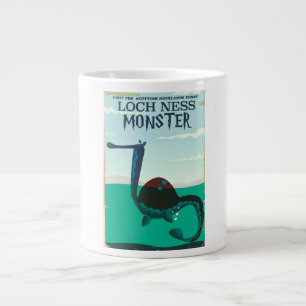 Caneca De Café Grande Cartaz engraçado do Monstro do Lago Ness