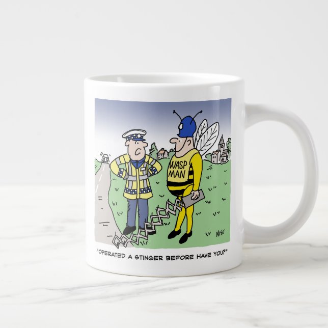 Caneca De Café Grande Cartografia da Polícia de Trânsito do Reino Unido (Direita)