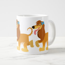 Caneca De Café Grande Cartoon Afegão Hound Jumbo Mug