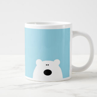Caneca De Café Grande Cartoon Azul Urso Polar