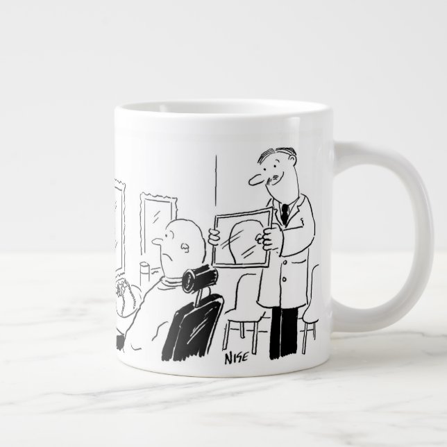 Caneca De Café Grande Cartoon Barber ou Hairdresser. Barbershop (Direita)