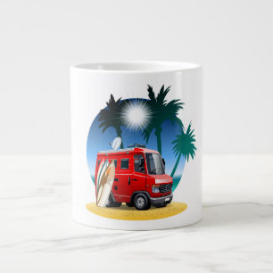 Caneca De Café Grande Cartoon Camper