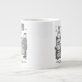 Caneca De Café Grande Cartoon de cadeira elétrica defeituoso - Engraçado