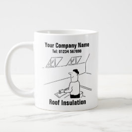 Caneca De Café Grande Cartoon de isolamento do telhado para personalizar