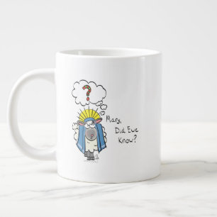 Caneca De Café Grande Cartoon de Ovelha Engraçado de Natal Cristão