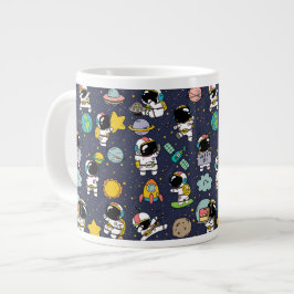 Caneca De Café Grande Cartoon espacial astronauta