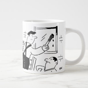 Caneca De Café Grande Cartoon Pintor e Decorador