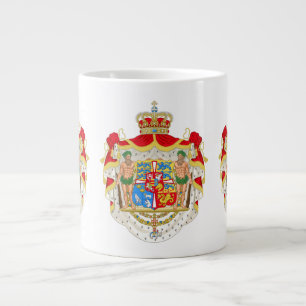 Caneca De Café Grande Casaco de Armas Dinamarquesas Vintage da Dinamarca