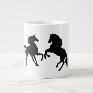 Caneca De Café Grande Casal Black Hors Coffee Mug