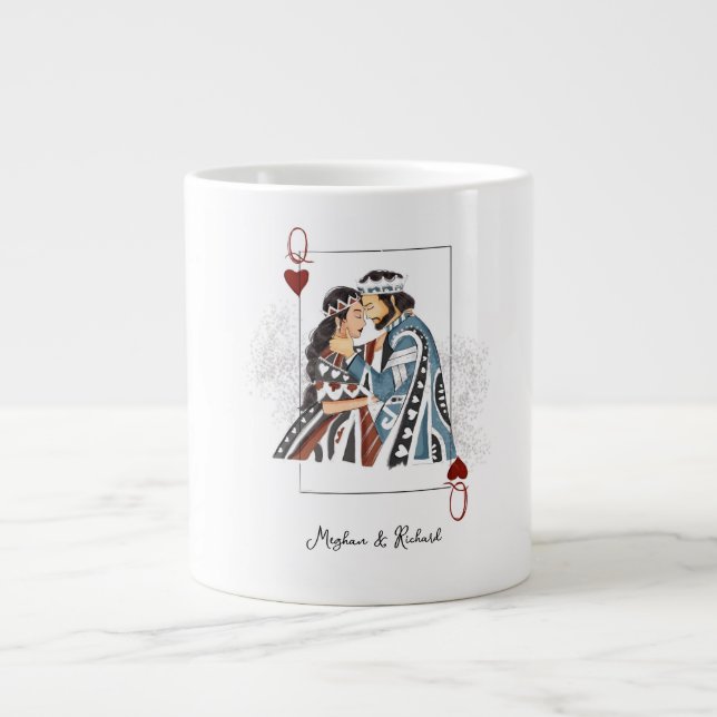 Caneca De Café Grande Casal da rainha (Frente)