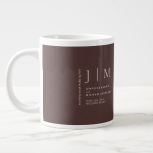 Caneca De Café Grande Casamento café moderno formal marrom chocolate